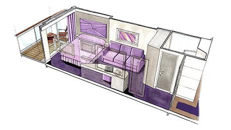 MSC Seaside - Balkonlu Kabin (B2)